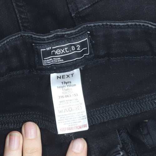 Next Teens Black Skinny Jeans Size 13 Years Slim Fit Denim
