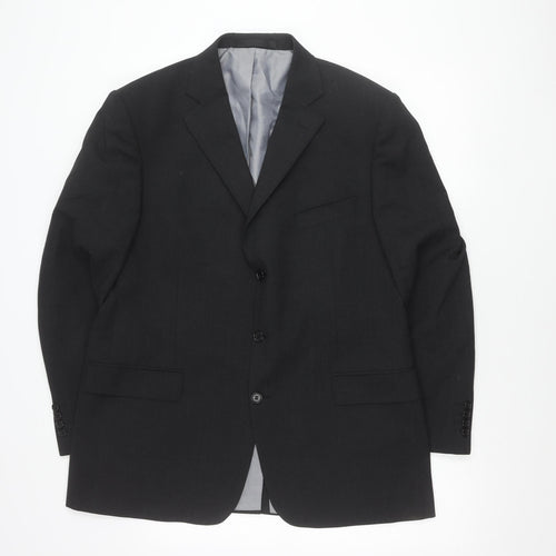 Marks and Spencer Men’s Charcoal Grey Wool Blend 44 M Regular Fit 3 Button Blazer