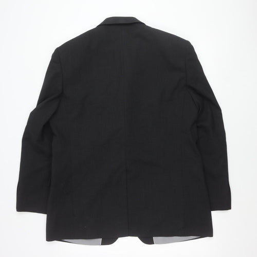 Marks and Spencer Men’s Charcoal Grey Wool Blend 44 M Regular Fit 3 Button Blazer