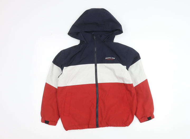 Zara Boys Multicoloured 9-10 Years Hooded Windbreaker Jacket