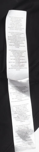 boohooMAN Men's Black Cotton Elastane Crew Neck T-Shirt Size M