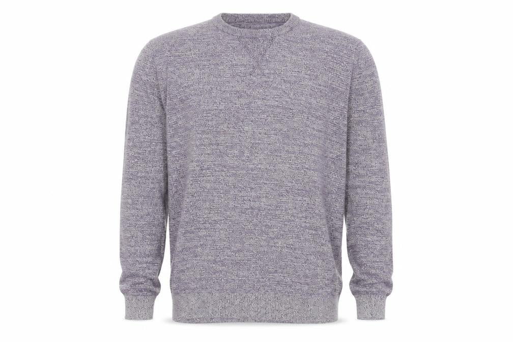 Front view of Dunnes Men’s Purple V-Neck Cotton Knit jumper, size M