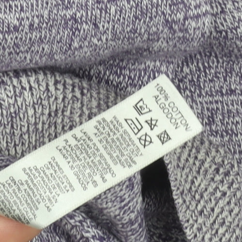 Dunnes Men’s Purple V-Neck Cotton Knit Pullover Jumper Size M