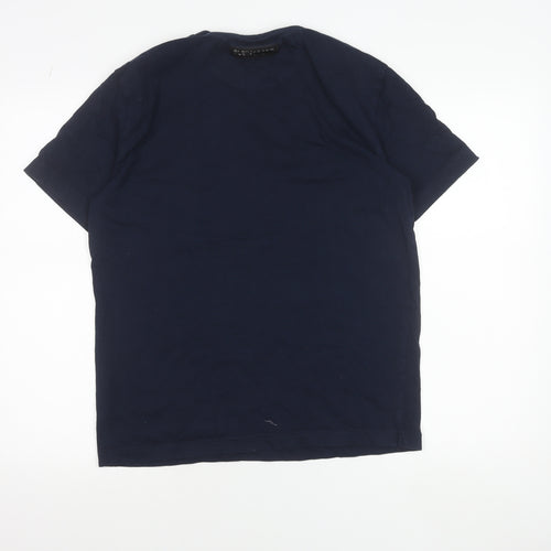 Plein Sport Men's Blue Graphic Logo T-Shirt Size L Regular Fit