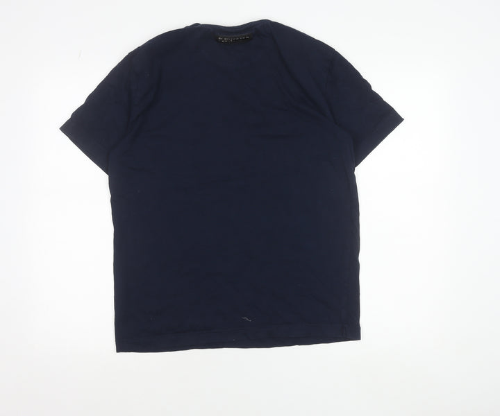 Plein Sport Men's Blue Graphic Logo T-Shirt Size L Regular Fit