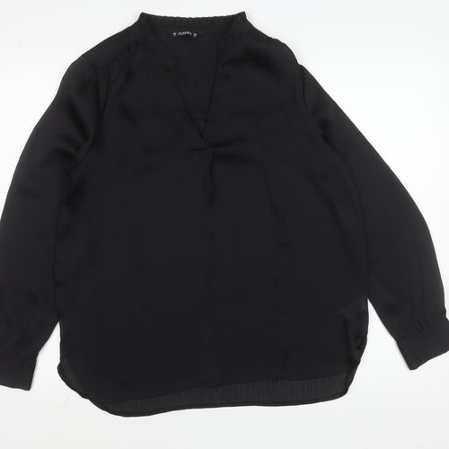 Dunnes Women’s Black Size 12 Long Sleeve Tunic Blouse