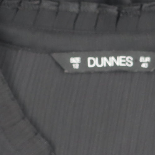 Dunnes Women’s Black Size 12 Long Sleeve Tunic Blouse