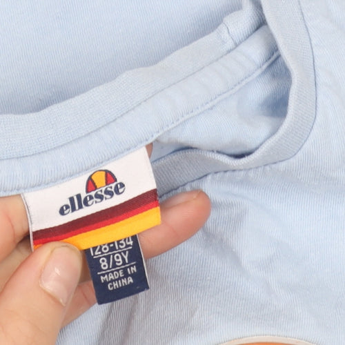Ellesse Boys Blue Logo Short Sleeve Cotton T-Shirt 8-9 Years