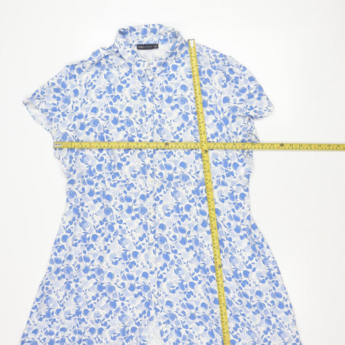 Marks and Spencer Women's Blue Floral A-Line Dress Size 20