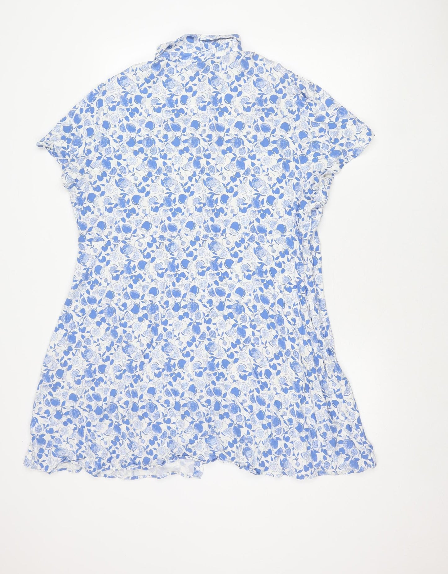 Marks and Spencer Women's Blue Floral A-Line Dress Size 20