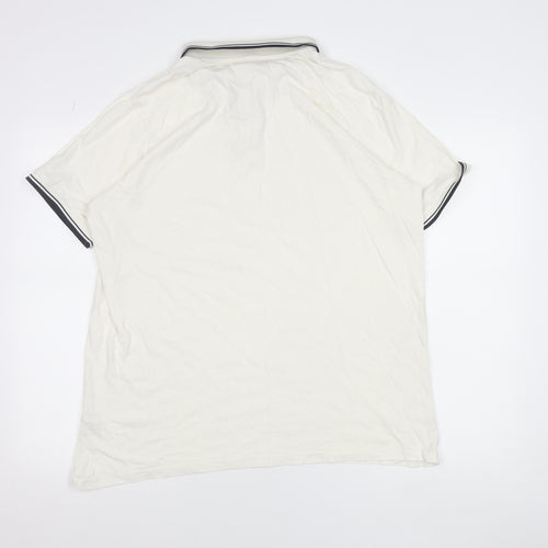 Dunnes Stores Men's White Slim Fit Cotton Polo Shirt XL