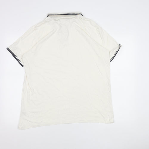 Dunnes Stores Men's White Slim Fit Cotton Polo Shirt XL