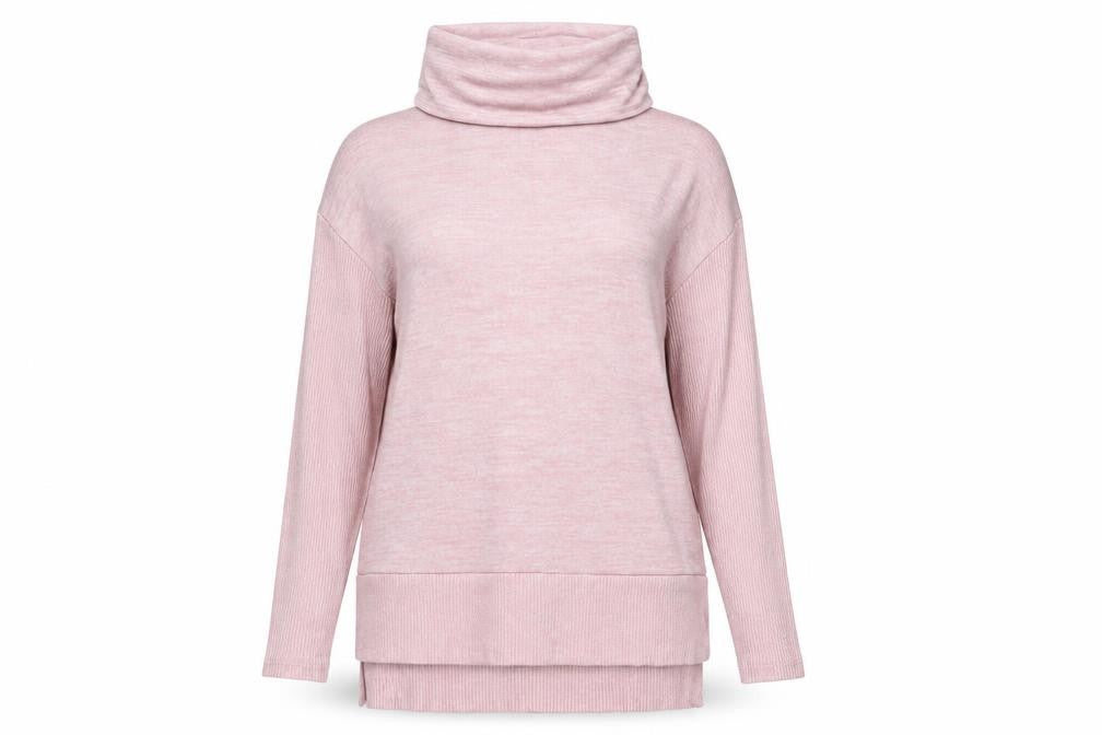 Front view of Gap Women’s Pink Cowl Neck Long Sleeve jumper XS