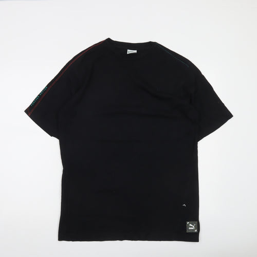 Puma Men's Black Short Sleeve Cotton Crew Neck T-Shirt Size S