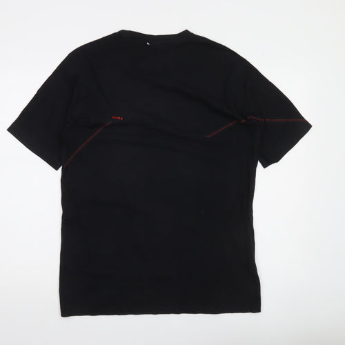 Puma Men's Black Short Sleeve Cotton Crew Neck T-Shirt Size S