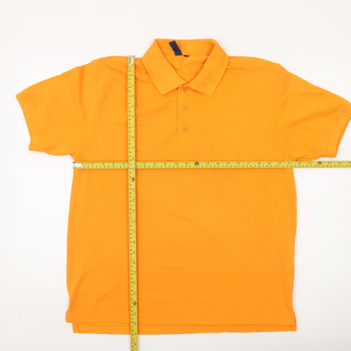 Jack & Danny's Men's Orange Short Sleeve Regular Fit Polo Shirt L