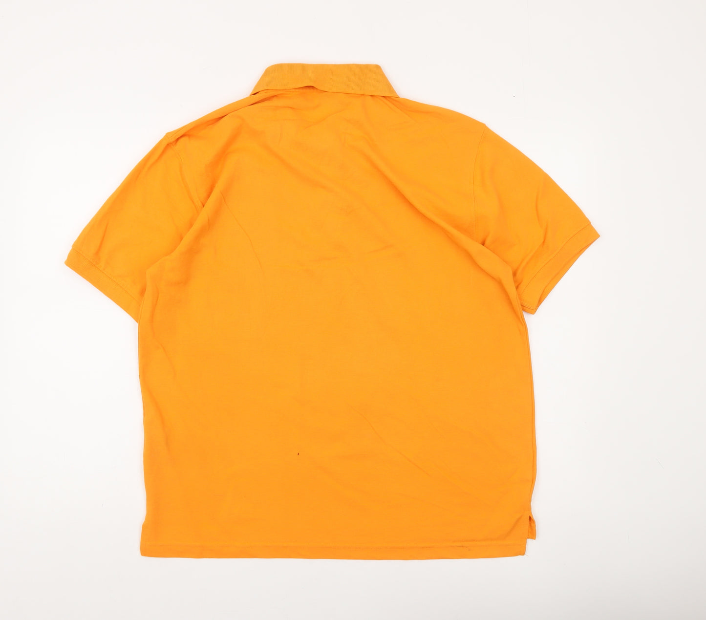 Jack & Danny's Men's Orange Short Sleeve Regular Fit Polo Shirt L