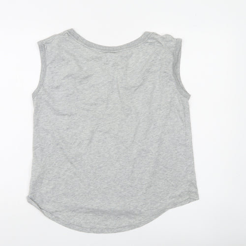 Nike Women's Grey Sleeveless Tank Top L Sports Jersey