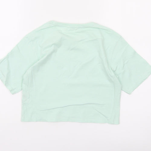 Candy Couture Girls Green Cropped Graphic T-Shirt 10 Years