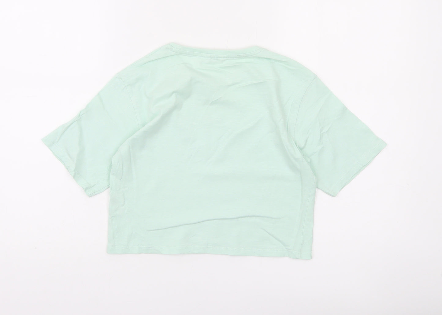 Candy Couture Girls Green Cropped Graphic T-Shirt 10 Years