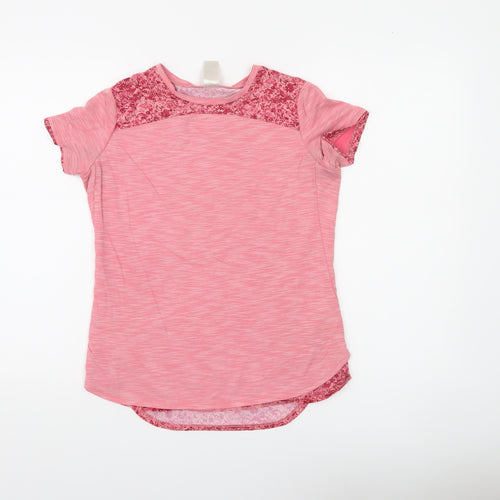 Decathlon Girls Pink Short Sleeve Lightweight Active T-Shirt 14-15 Years