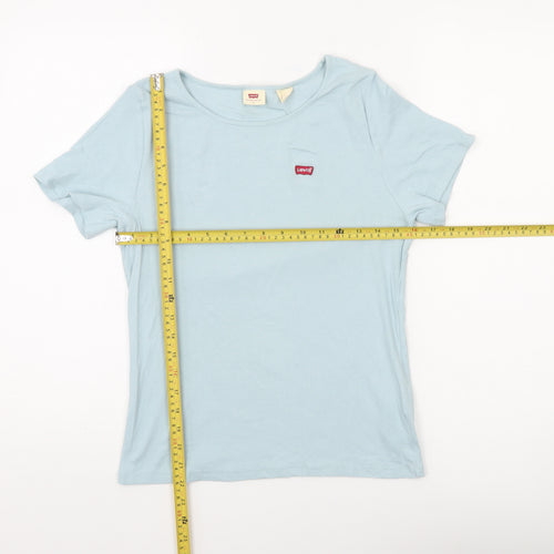 Levi's Women's Blue Basic Cotton T-Shirt Size L Short Sleeve