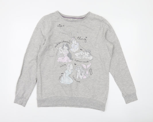 Front view of Disney at George Grey Princess Sweatshirt Women UK 12-14 Cotton Blend