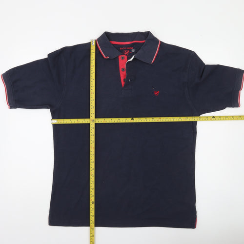 Back Swing Men's Blue Polo Shirt XL Cotton Blend Casual Top