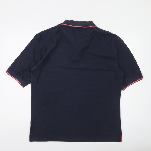 Back Swing Men's Blue Polo Shirt XL Cotton Blend Casual Top