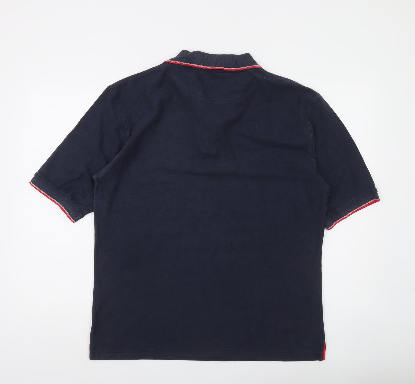 Back Swing Men's Blue Polo Shirt XL Cotton Blend Casual Top