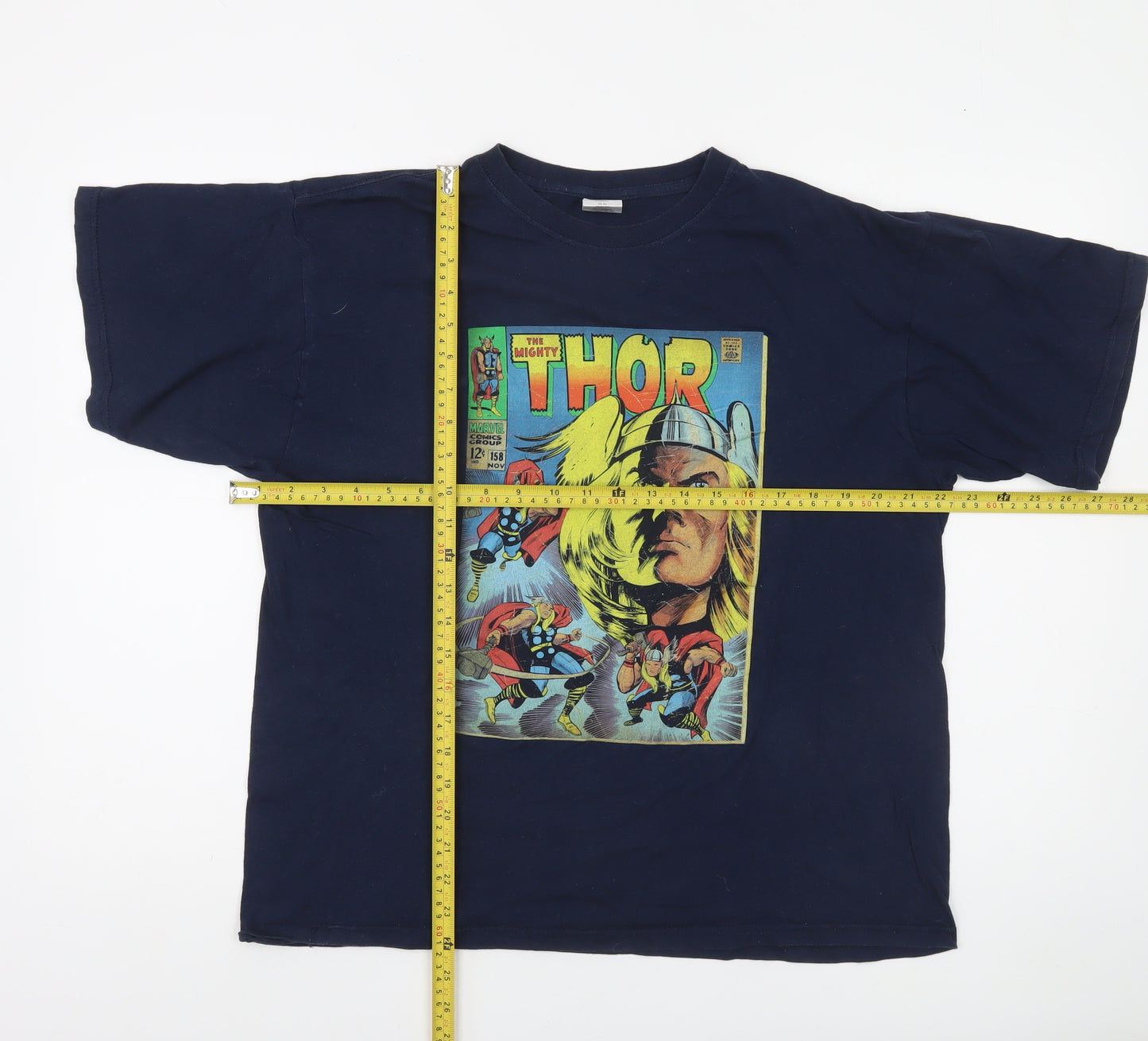 Marvel Men’s Blue Thor Comic Graphic Print T-Shirt XL