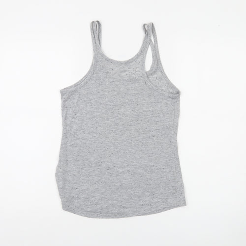 Reebok Womens Grey Small Racerback Tank Top Soft Jersey Activewear