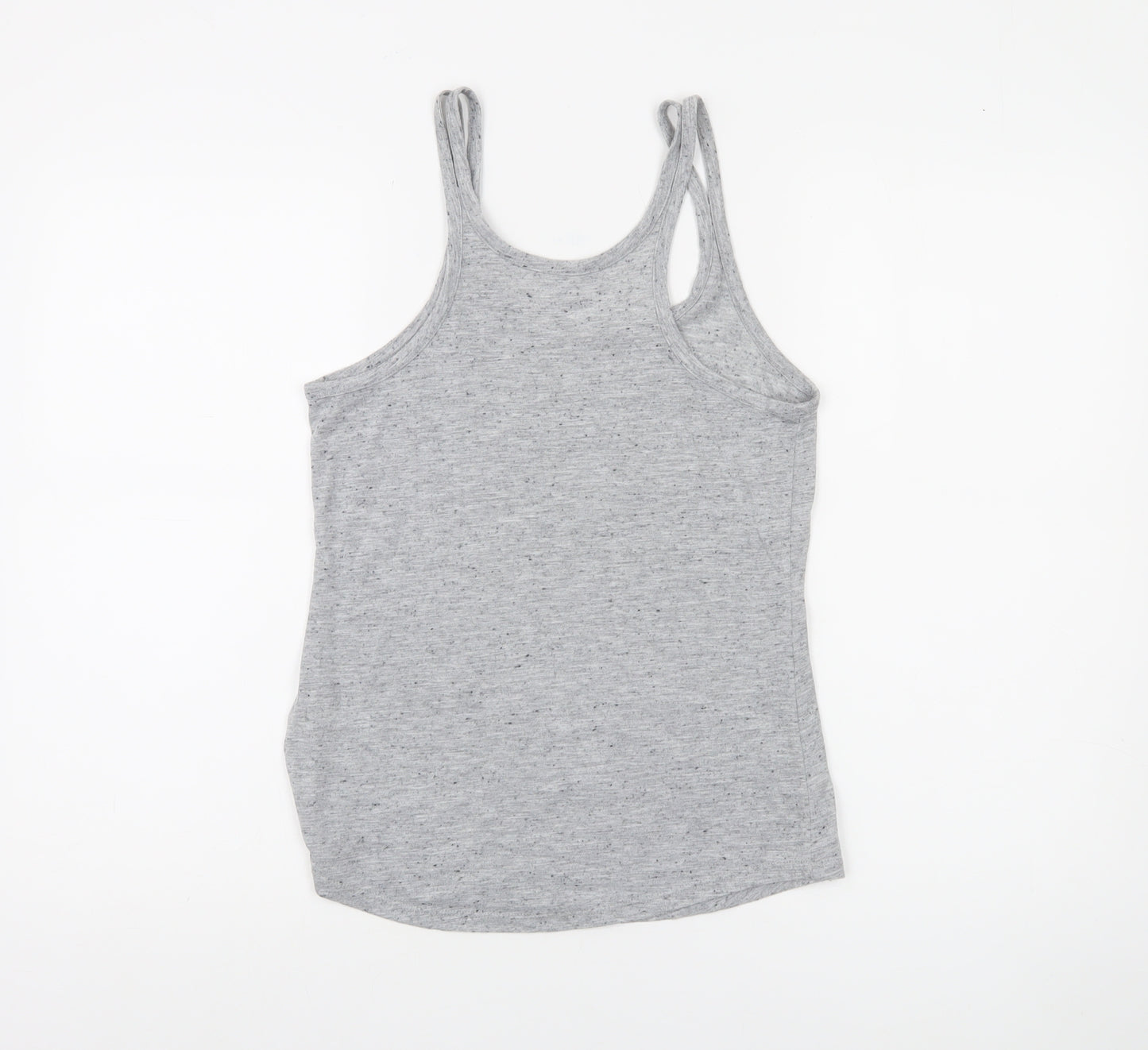 Reebok Womens Grey Small Racerback Tank Top Soft Jersey Activewear