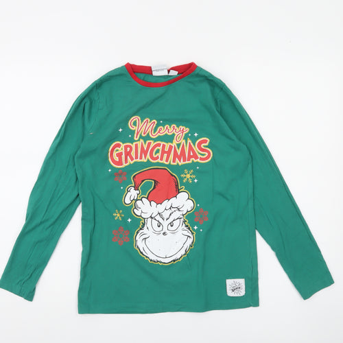 The Grinch Boys Green Long Sleeve Christmas Pyjama Top 11-12 Years