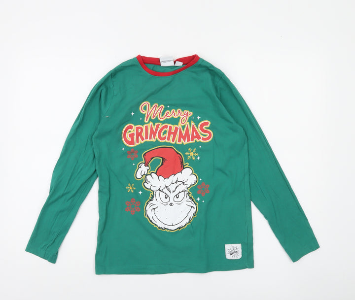 The Grinch Boys Green Long Sleeve Christmas Pyjama Top 11-12 Years