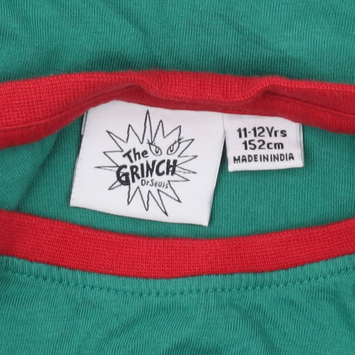 The Grinch Boys Green Long Sleeve Christmas Pyjama Top 11-12 Years