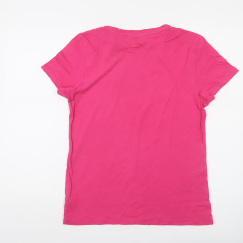 Puma Women's Pink Short Sleeve Crew Neck T-Shirt UK 16