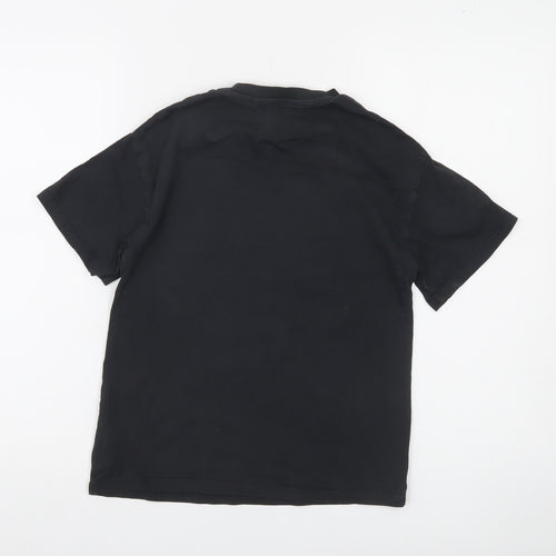 Next Girls Black Sequin Galaxy Graphic T-Shirt 7 Years - The Universe Glitters & Shines