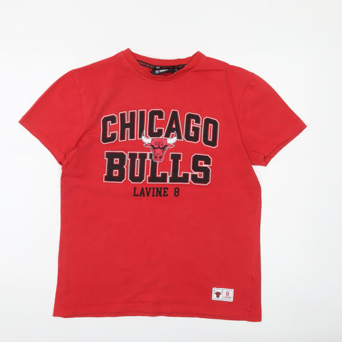 NBA Chicago Bulls Red Graphic T-Shirt Mens XS Regular Fit Cotton