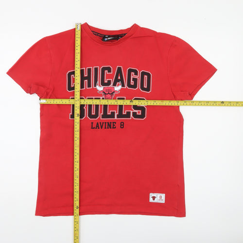 NBA Chicago Bulls Red Graphic T-Shirt Mens XS Regular Fit Cotton