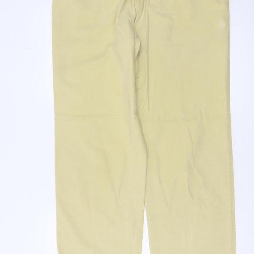 Marks and Spencer St Michael Men's Beige 36x33 Pleated Chino Trousers