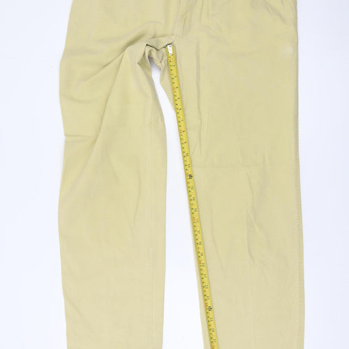Marks and Spencer St Michael Men's Beige 36x33 Pleated Chino Trousers