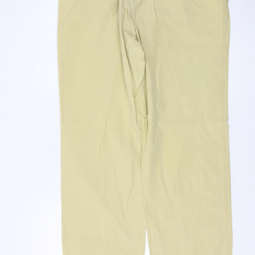 Marks and Spencer St Michael Men's Beige 36x33 Pleated Chino Trousers