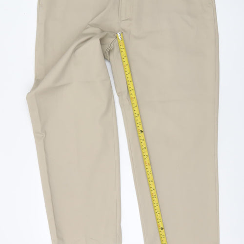 Classic Menswear Men's Beige Chino Trousers 38S Regular Fit