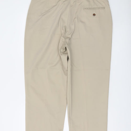 Classic Menswear Men's Beige Chino Trousers 38S Regular Fit