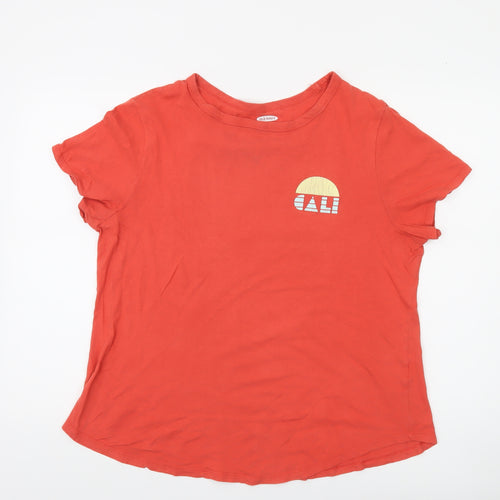 Old Navy Women's Red Cali Graphic T-Shirt Size XL Short Sleeve