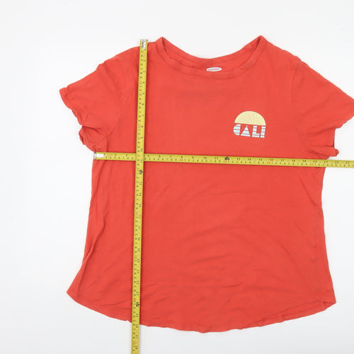 Old Navy Women's Red Cali Graphic T-Shirt Size XL Short Sleeve