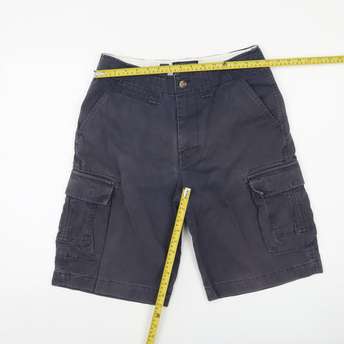 Paul Costelloe Men's Blue Cargo Shorts Size M 32in Cotton
