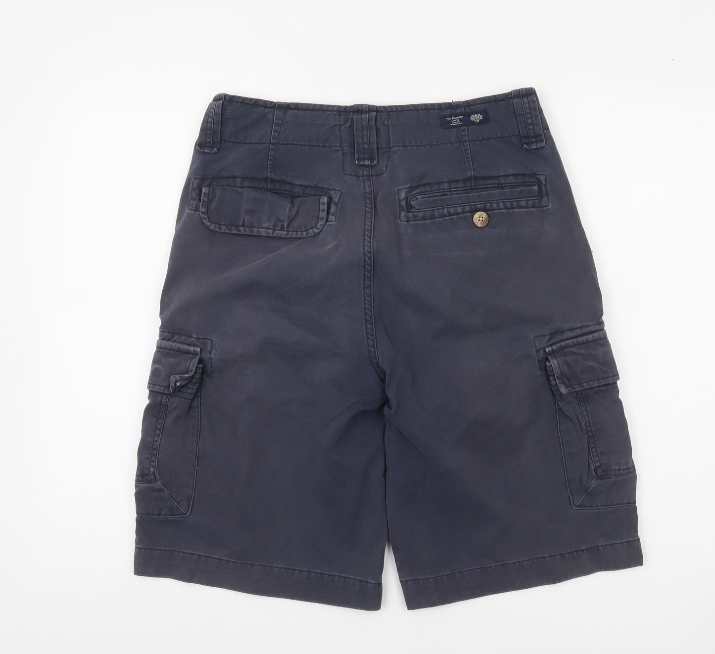 Paul Costelloe Men's Blue Cargo Shorts Size M 32in Cotton