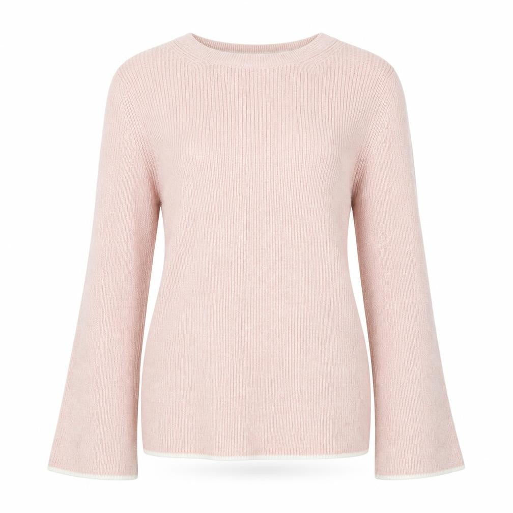 Front view of Whistles Women Pink Crew Neck Long Sleeve jumper, size 10
